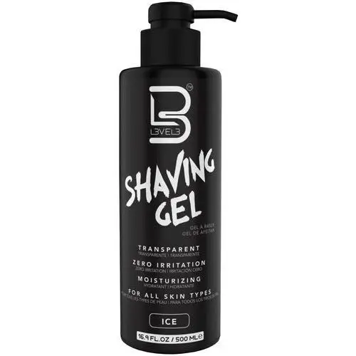 L3VEL3 Shaving Gel Ice - przezroczysty żel do golenia o świeżym zapachu, 500ml