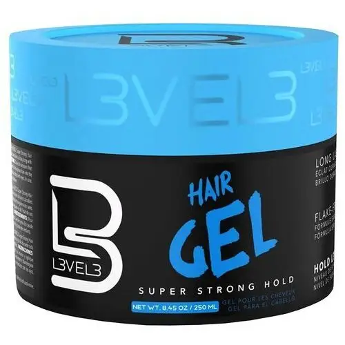 L3VEL3 Super Strong Hair Gel - żel do włosów bardzo mocny, dodający objętości, 500ml