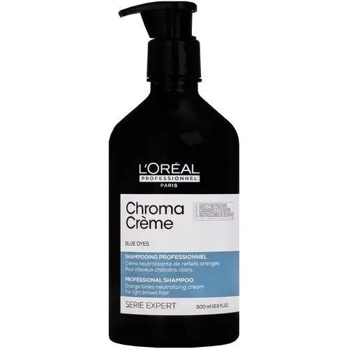 Loreal chroma creme shampoo blue dyes – szampon do włosów farbowanych jasnobrązowych, 500ml