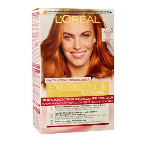 Excellence Creme farba do włosów 7.43 Blond Miedziano-Złocisty - L'Oreal Paris