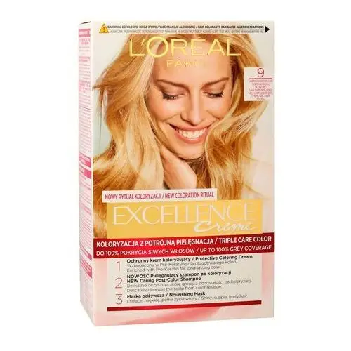 Excellence creme farba do włosów 9 bardzo jasny blond - paris L'oreal