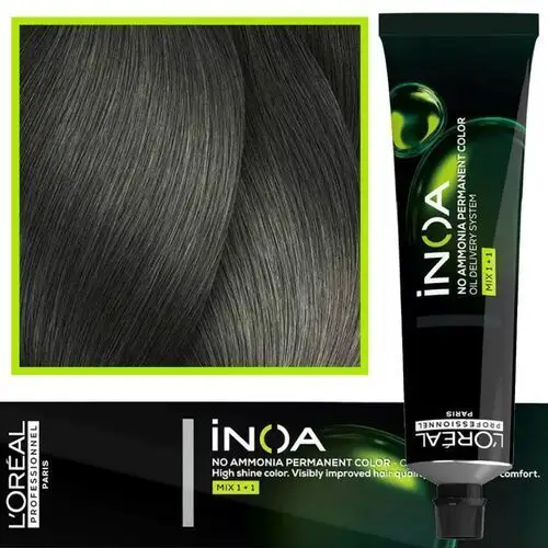 Inoa farba do włosów głęboki i trwały kolor dodatkowa ochrona włosa 60 ml 7.17 blond popielato - metaliczny Loreal