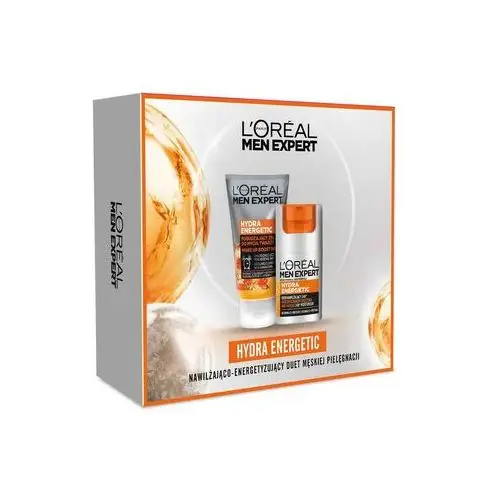 L'oreal L'oréal - men expert - hydra energetic - zestaw prezentowy kosmetyków do mężczyzn - żel do mycia twarzy 100 ml + krem nawilżający 24h 50 ml