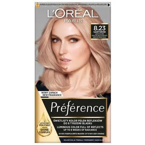 L'oreal Loreal preference farba do włosów nr 8.23 santorini - jasny blond opalizująco złocisty 1op
