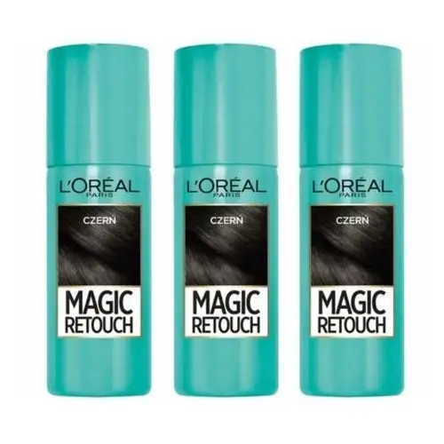 Loreal Magic Retouch Spray do włosów na odrosty czarny x3, kolor czerń