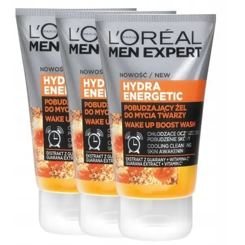 Loreal Men Expert Hydra pobudzający żel do mycia twarzy z witaminą C x3