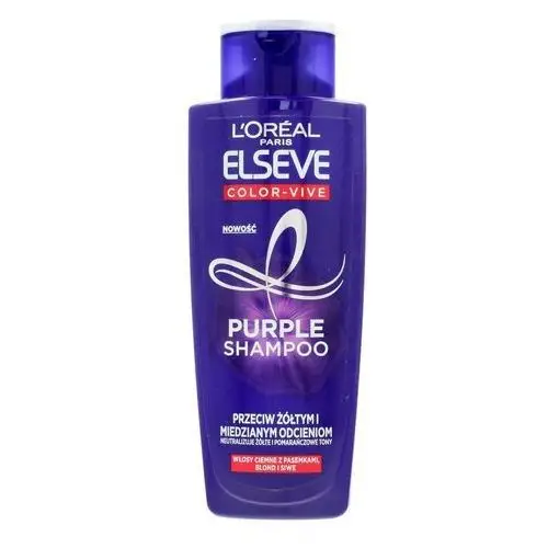 Elseve color-vive purple shampoo fioletowy szampon przeciw żółtym i miedzianym odcieniom 200ml L'oreal paris