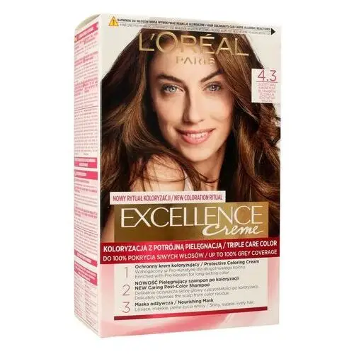 Excellence creme farba do włosów 4.3 złocisty brąz L'oreal paris