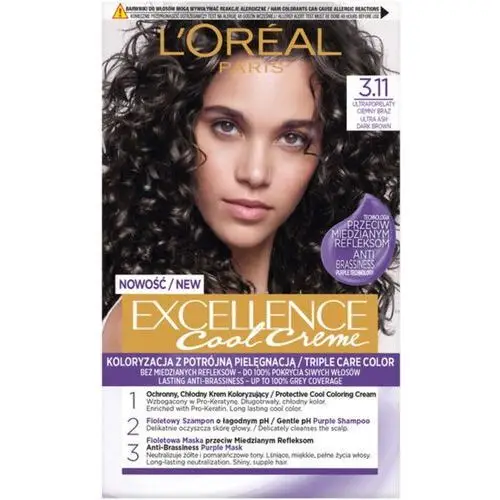 Farba do włosów 3.11 Ultrapopielaty Ciemny Brąz L'Oréal Paris