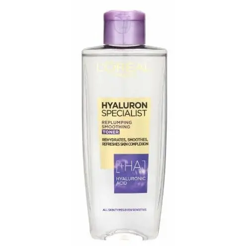 L´oréal paris hyaluron specialist replumping smoothing toner wody i spreje do twarzy 200 ml dla kobiet