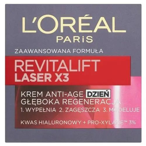 Krem anti-aging o potrójnym działaniu na dzień 50 ml L'Oréal Paris Revitalift Laser X3,91