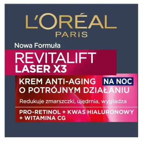 Krem anti-aging o potrójnym działaniu na noc 50 ml L'oréal paris