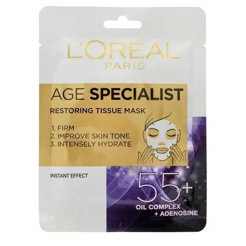 L'oreal paris age specialist restoring tissue mask 55+ odbudowująca maska w płachcie 30g,1