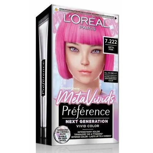 Preference metavivids farba do włosów nr 7.222 pink Loreal