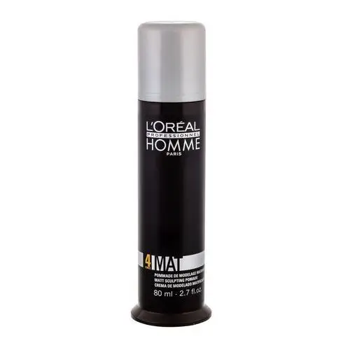 L'Oréal Professionnel Homme Styling modelujący krem do włosów matujące (Mat Force 4) 80 ml