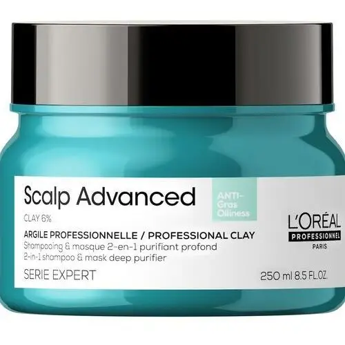 L´Oréal Professionnel Paris Serie Expert Scalp Advanced Anti-Oiliness 2in1 Deep Purifier Clay haarmaske 250.0 ml