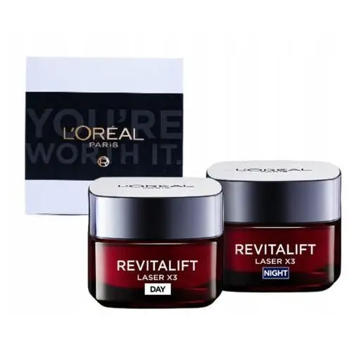 Loreal Revitalift Laser X3 Kremy Do Twarzy Na Dzień Na Noc Zestaw 2x 50ml