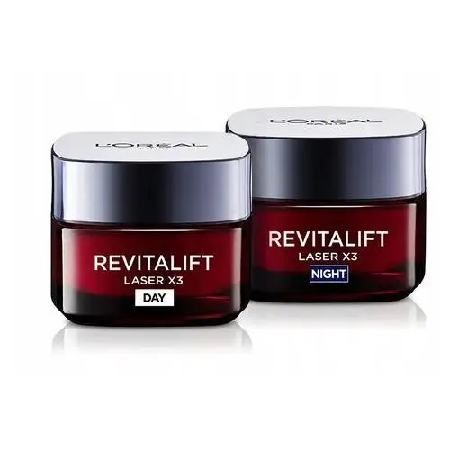 Loreal Revitalift Laser X3 Kremy Do Twarzy Na Dzień Na Noc Zestaw 2x 50ml