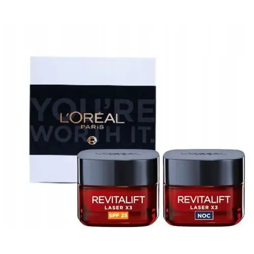 Loreal Revitalift Zestaw Kremów Do Twarzy Na Dzień Z Spf I Na Noc 2x50ml