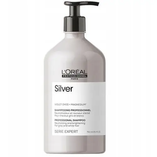 Loreal Silver Szampon włosy rozjaśniane siwe 750ml