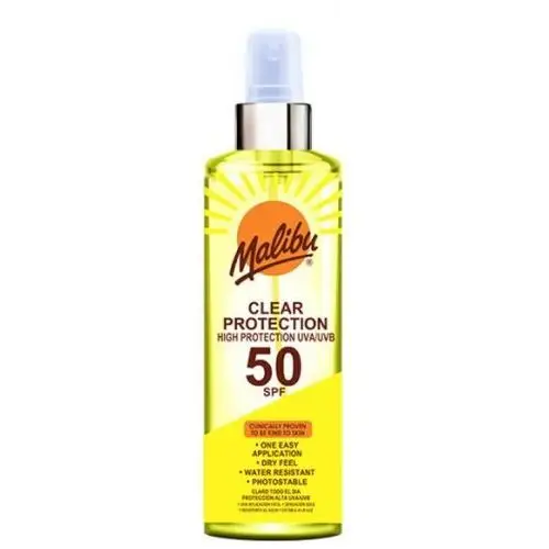 Malibu Clear All Day Protection SPF50 Spray przeciwsłoneczny 250 ml