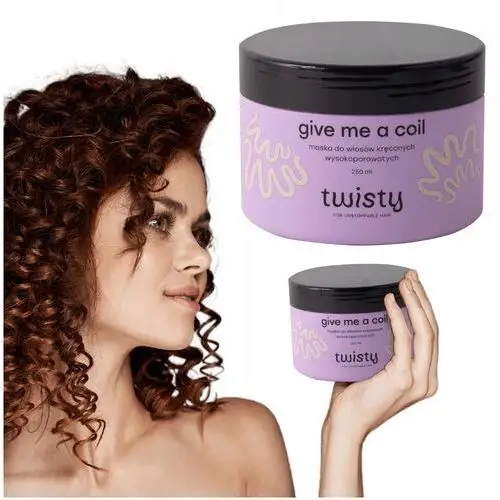 Maska Nawilżająca Do Włosów Kręconych 250ml Twisty z masłem shea