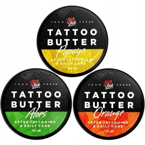 Masło Krem do Pielęgnacji Gojenia Tatuażu Loveink Tattoo Butter 3x 50ml