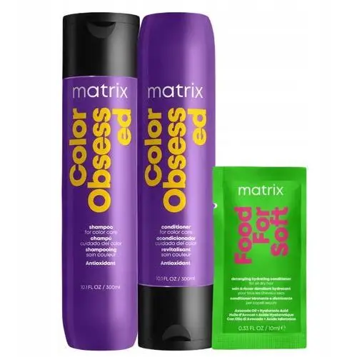 Matrix Color Obsessed szampon ochronny, odżywka do włosów farbowanych 300ml