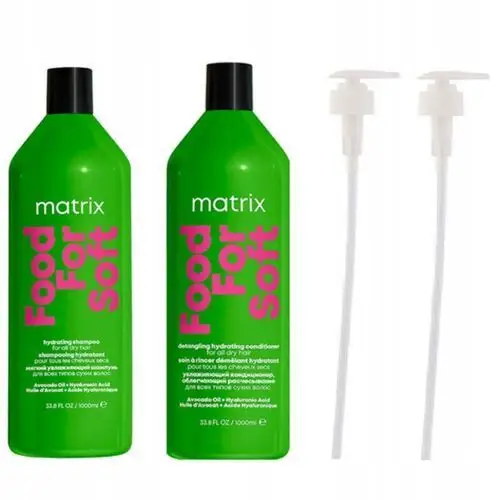 Matrix Food For Soft nawilżenie włosów suchych szampon odżywka 1000ml