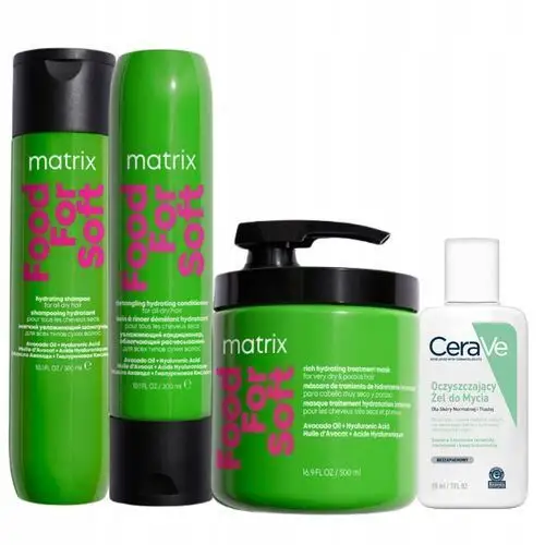 Matrix Food For Soft szampon do włosów, odżywka, maska Cerave