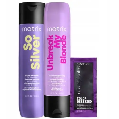 Matrix Unbreak My Blonde & So Silver: szampon do włosów, odżywka 300ml