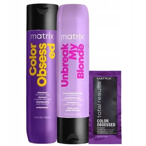 Matrix Zestaw Color Obsessed szampon do włosów, Unbreak My Blonde odżywka