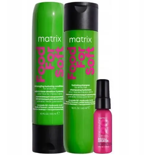 Matrix Zestaw Food For Soft: szampon do włosów, odżywka, 300ml