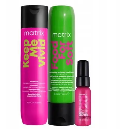 Matrix Zestaw Keep Me Vivid Food For Soft: szampon, odżywka 300ml