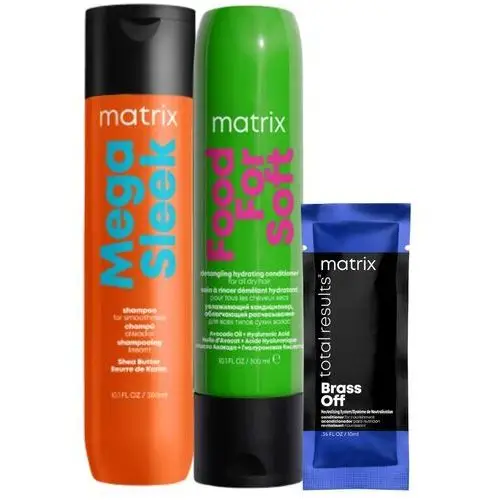 Matrix Zestaw Nawilżający Sleek: szampon do włosów, odżywka, 300ml