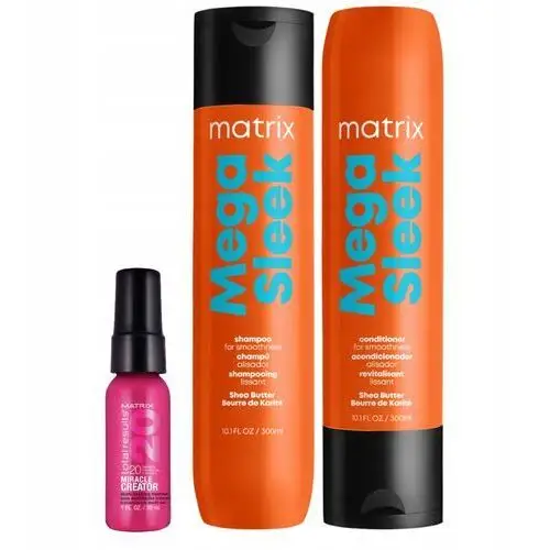 Matrix Zestaw Sleek szampon do włosów szorstkich odżywka 300ml