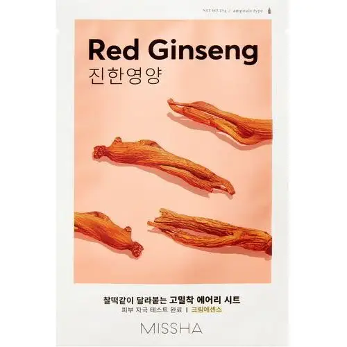 Missha airy fit sheet mask red ginseng cream type 20g