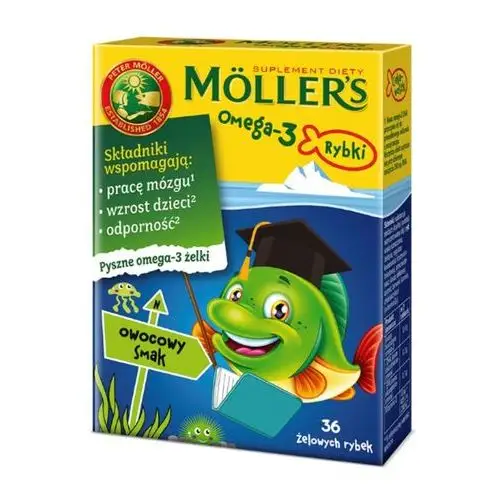 Żelki z kwasami omega-3 i witaminą D3 dla dzieci Owocowe Möller's