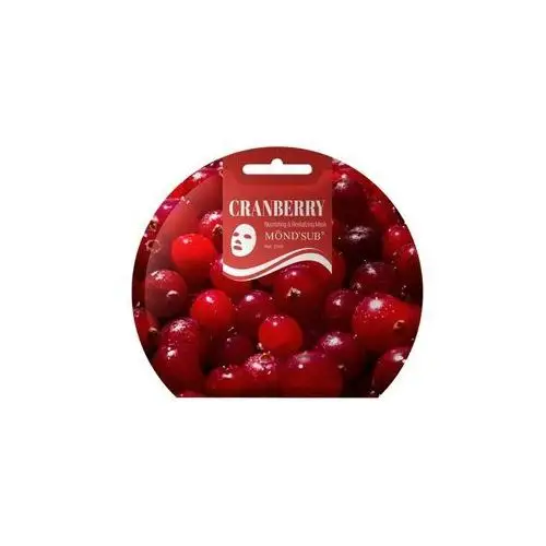 MOND'SUB - Cranberry Nourishing & Revitalizing Mask, 23ml - odżywczo-rewitalizująca maseczka w płachcie