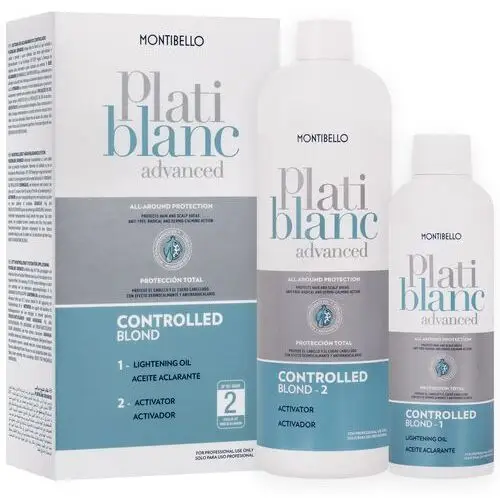 Montibello Platiblanc advanced Controlled Blond 2w1 - zestaw olejek rozjaśniający i aktywator