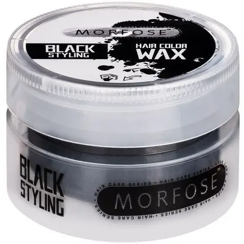 Morfose hair color wax - koloryzujący wosk do włosów, mocny, matowe wykończenie, 100ml black