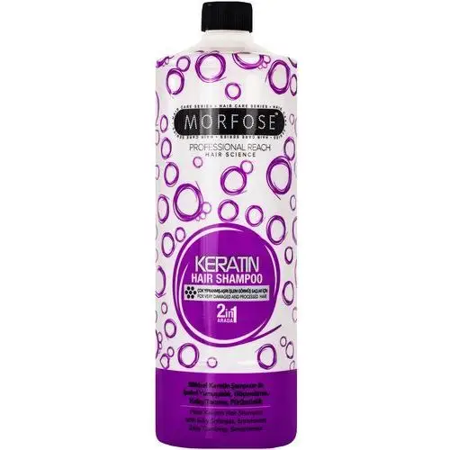 Morfose keratin hair shampoo 2in1, 1000 ml. szampon do włosów zniszczonych