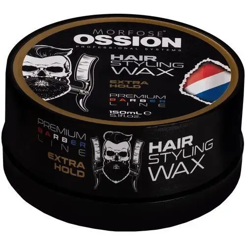 Morfose ossion hair styling wax extra hold - bardzo mocny, żelowy wosk do włosów i brody, 150ml