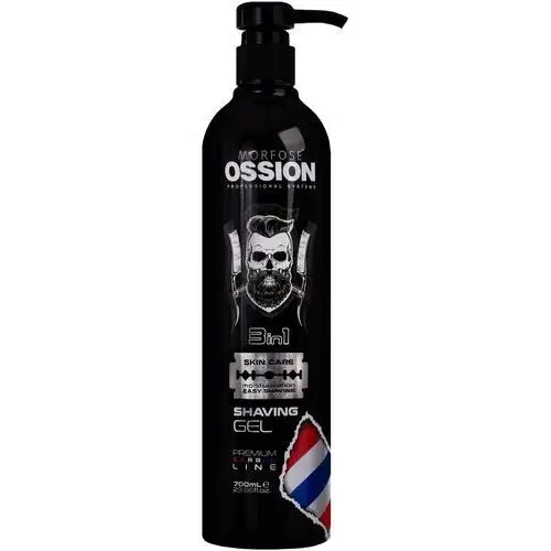 Morfose ossion premium barber line shaving gel 3in1 – delikatny żel do golenia 3w1, 700ml