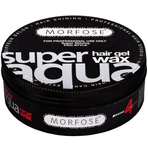 Super aqua hair gel wax super shining – żelowy wosk nabłyszczający, mocny 150ml Morfose