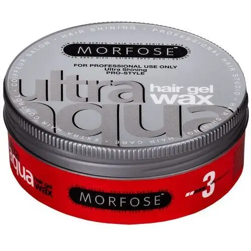 Ultra aqua hair gel wax ultra shining – żelowy wosk nabłyszczający, medium, 150ml Morfose