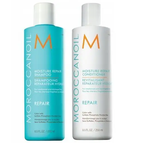 Moroccanoil Zestaw Repair Odbudowa Włosów Szampon 250 ML Odżywka 250 ML