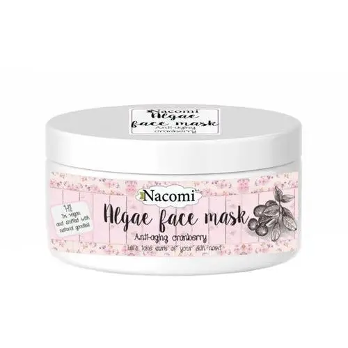 Nacomi algae face mask algowa maska do twarzy przeciwzmarszczkowa żurawina 42g