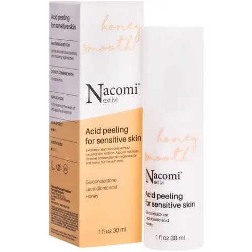 Nacomi next level honey smooth – peeling kwasowy do cery wrażliwej, 30 ml