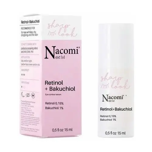 Nacomi Next level - przeciwzmarszczkowe serum pod oczy z retinolem i bakuchiolem, 15 ml